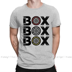 High - Quality Men's Black Formula 1 Pure Cotton T - Shirt - Box Box Box Tyre Compound Design - S (GRAY)