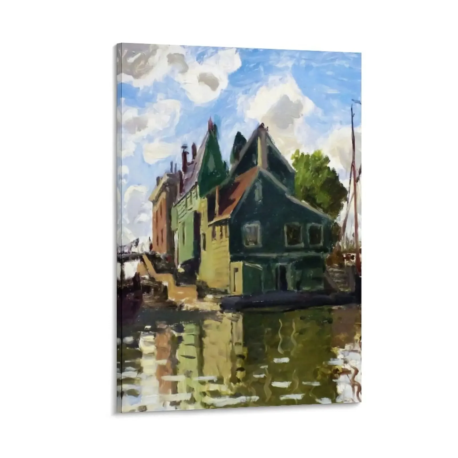

Canal at Zaandam by Claude Monet Canvas Painting nordic home decor japanese room decor room decorations for men