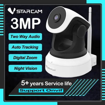 Vstarcam 3MP HD Wireless WiFi IP Camera Surveillance CCTV Camera 1080P Home Security IR Night Vision PTZ Baby Monitor Camera 1