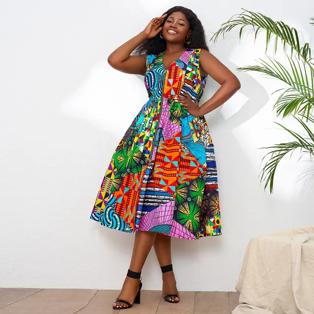Amina Sleeveless Print Dress - Image 3