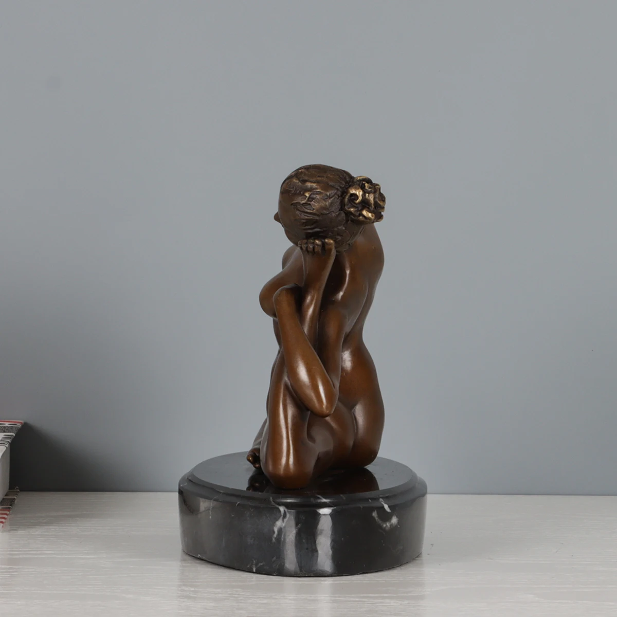 女性像 ブロンズ彫刻 ブロンズ像 女性像 彫刻 約29cm - メルカリ