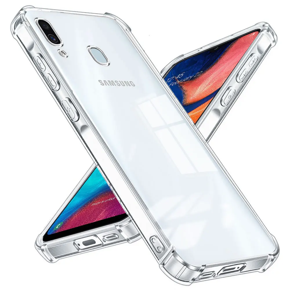 Clear Shockproof Airbag Case For Samsung A10 A20 A30 A40 A50 A70 A30S A50S A70S - Soft Silicone Anti-Drop Protective Phone Cover