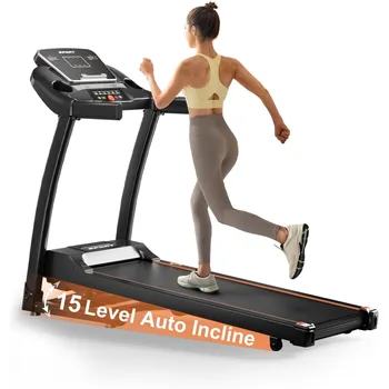 Treadmill for Home, 3.0 HP Treadmill with Incline, Heart Rate Sensors, Digital Display for Walking, Running, and Indoor Fitness 1