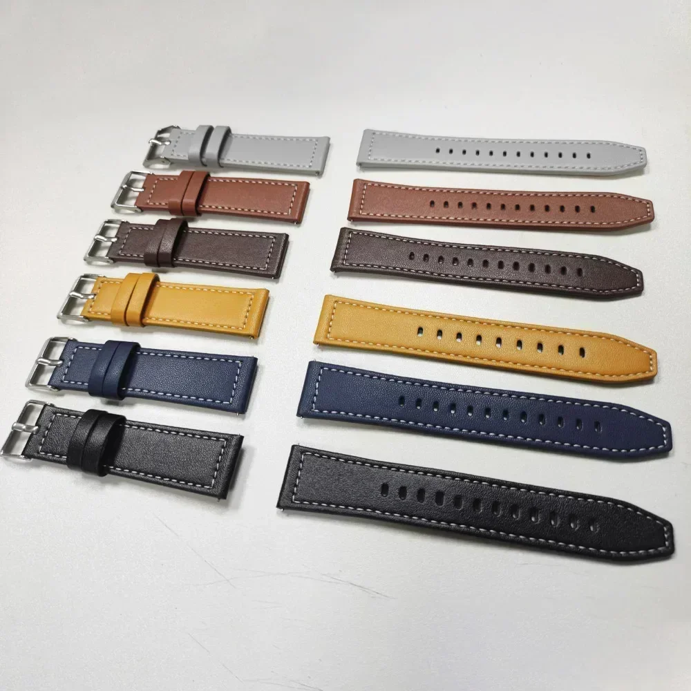 Premium Leather Wristband with Multiple Color Options - 20/22mm