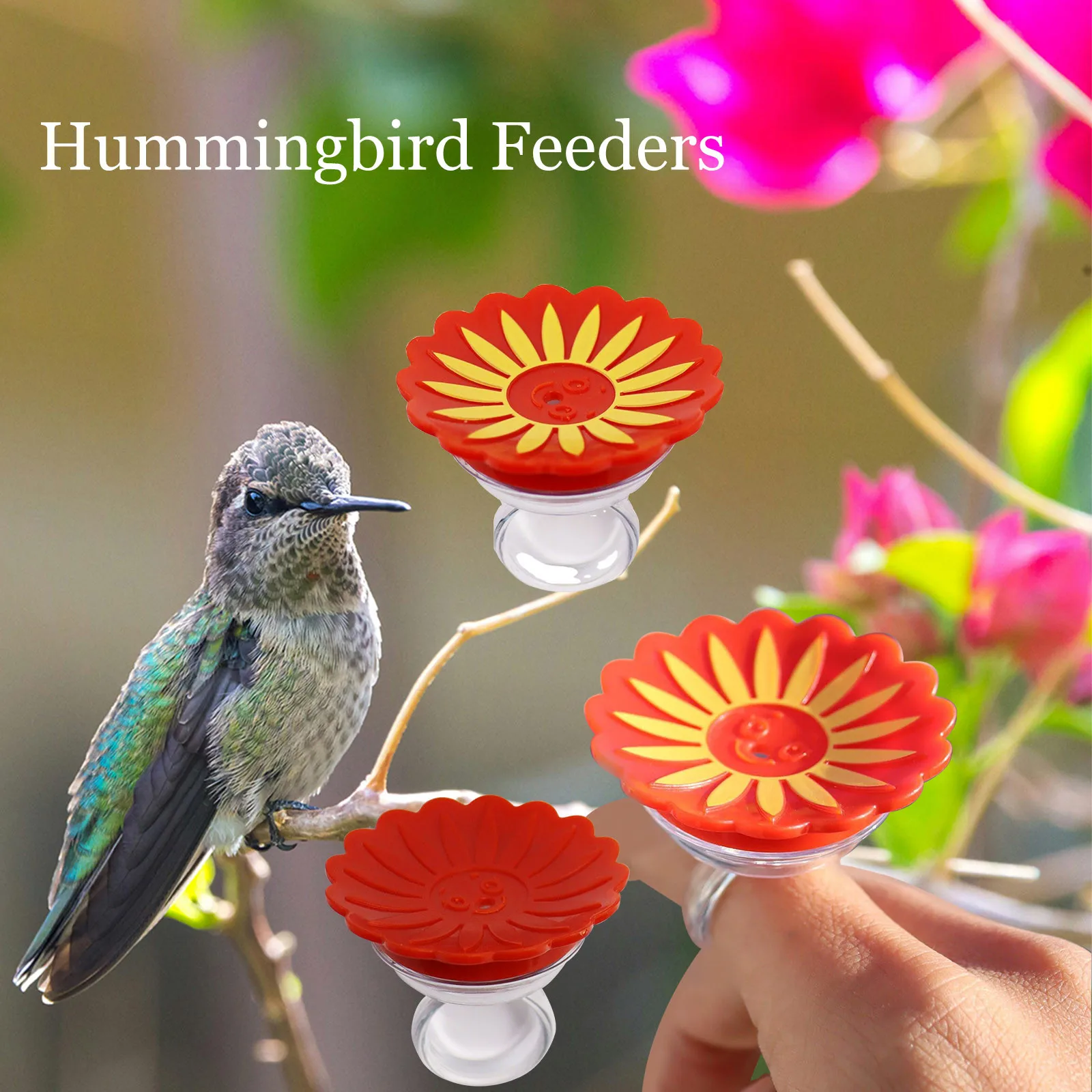 1/2PCS Flower Hummingbird Ring Feeders Outdoors Bird Feeders Garden Backyard Pet Bird Yard Feed Drink Supplies