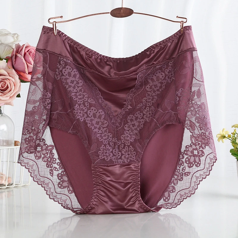 Womens Satin Panties Plus Size High Waist Satin Panties Women Women