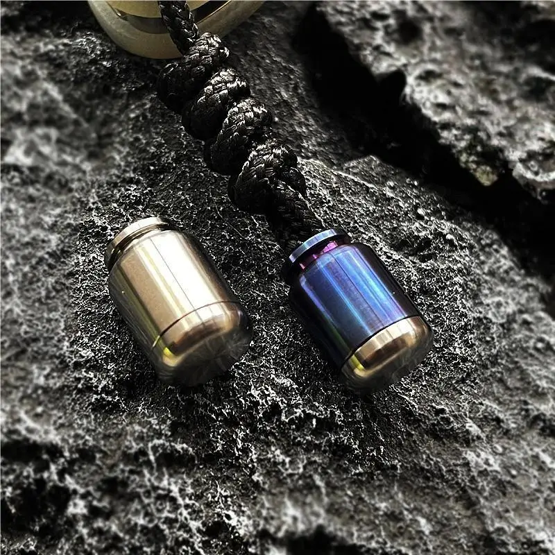 

Titanium Alloy Bottle Shape Knife Lanyard Bead Paracord Pendant Bracelet Making