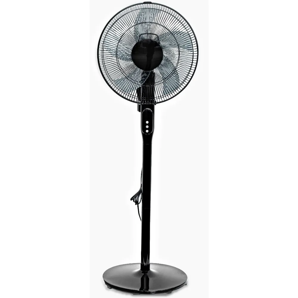 

Pelonis 16" 12-Speed Adjustable Height Quiet Pedestal Fan with Digital Display & Remote Control, Pedestal Fan, Black