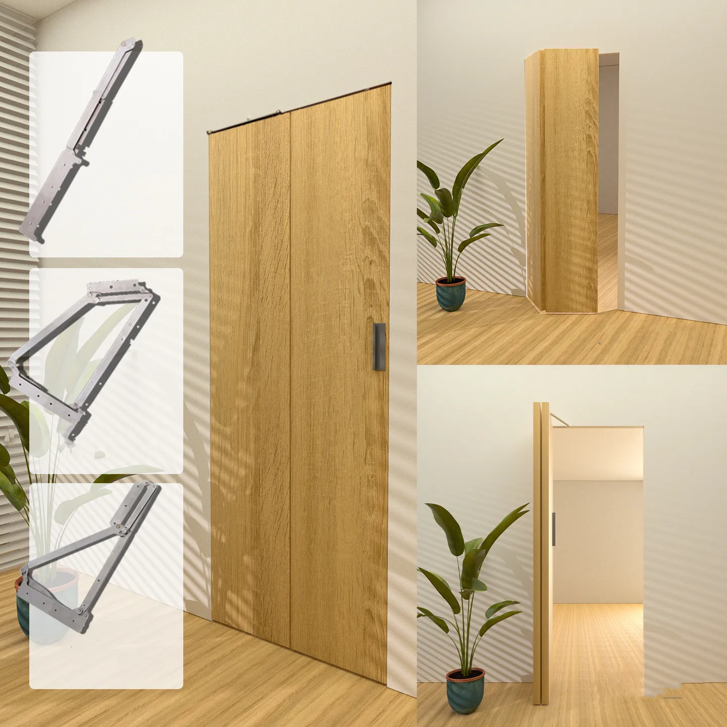 EFUTURETIME 4 Pack Black Removable Silent Door Hinge For Interior Wooden Doors With Wooden Frame - View #9