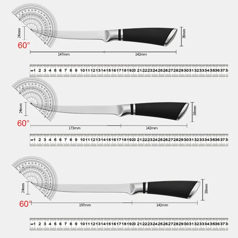 6" 7" 8" Professional Boning Knife Salmon Sushi Filleting Knife Sharp Stainless Steel Knives for Meat Bone Fish Fruit Vegetables kitchen knife