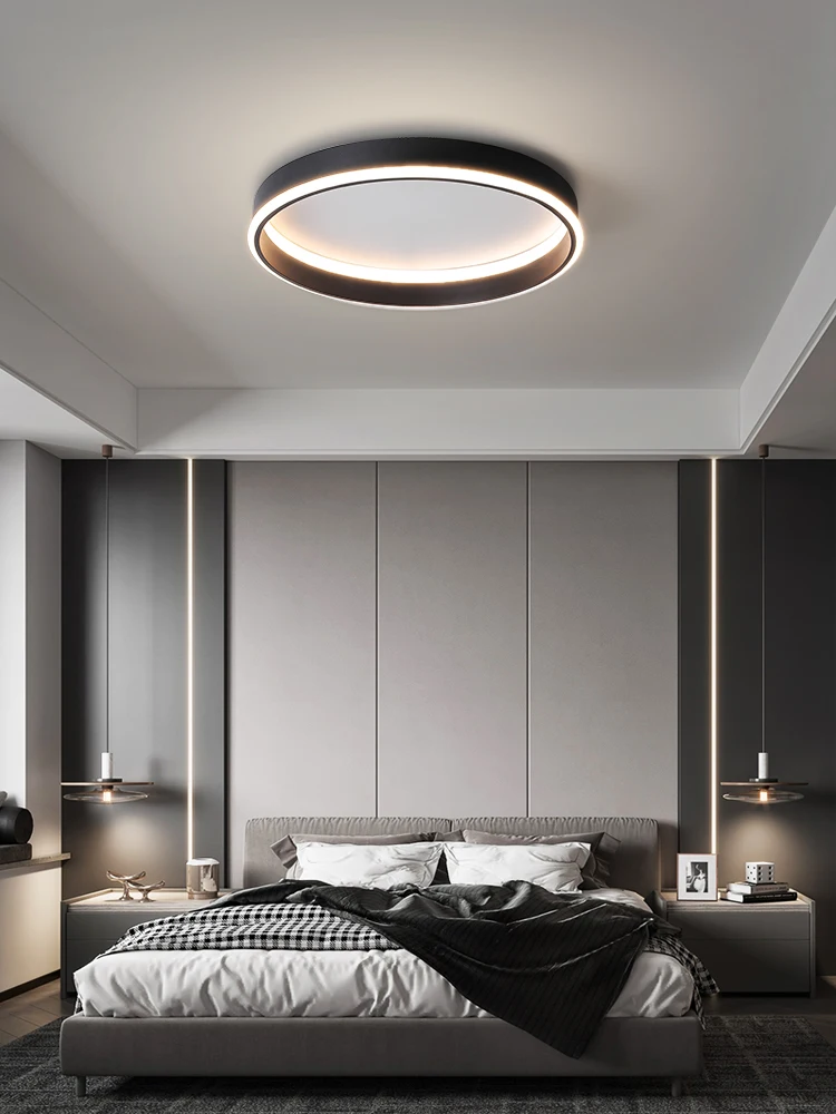 Nordic lamp modern minimalist square ceiling lamp master bedroom bedroom LED eye protection full spectrum new