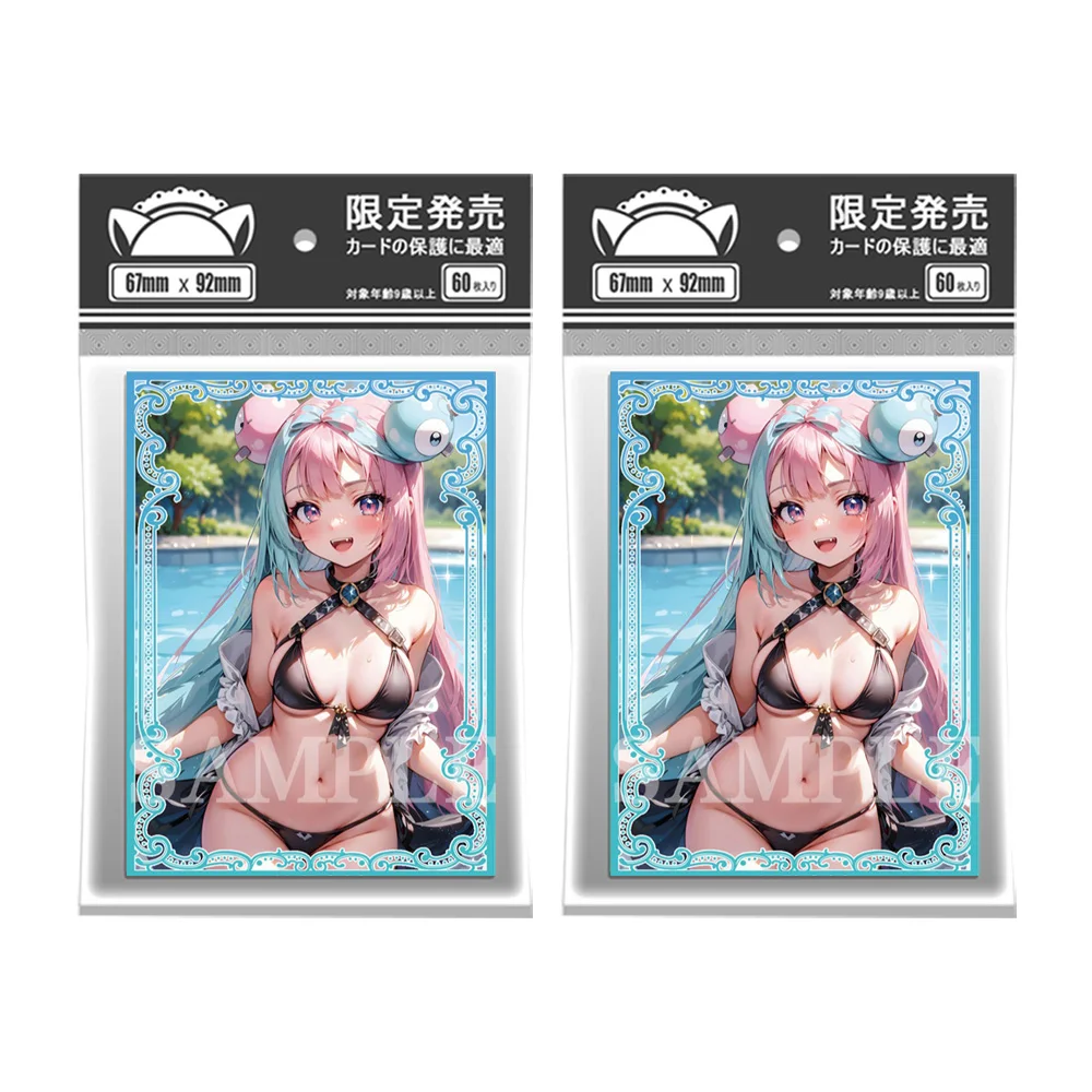 60 pcs 67 × 92mm Laser Art Anime Karten hüllen Top Loading Brettspiel Innen kartens chutz Deck Schild für tcg/ptcg/pkm (iono) – Detail 1