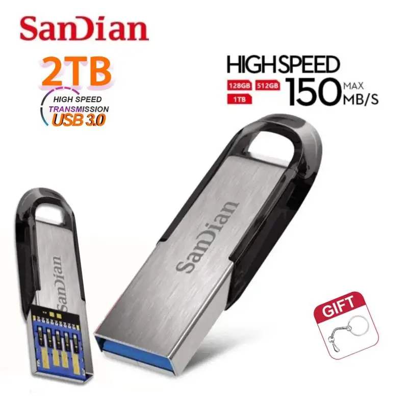 Sandian 2Tb Usb Flash Drive 1Tb Usb 3.0 Pendrive Interfaccia Impermeabile Chiavetta Usb Flash Memory Drive Per Computer Cellulare Nuovo