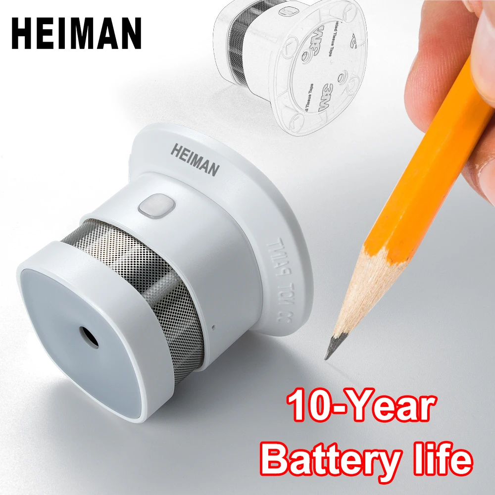 HEIMAN independent fire alarm smoke detector home high sensitivity safety protection system Wireless sensor mini Portable