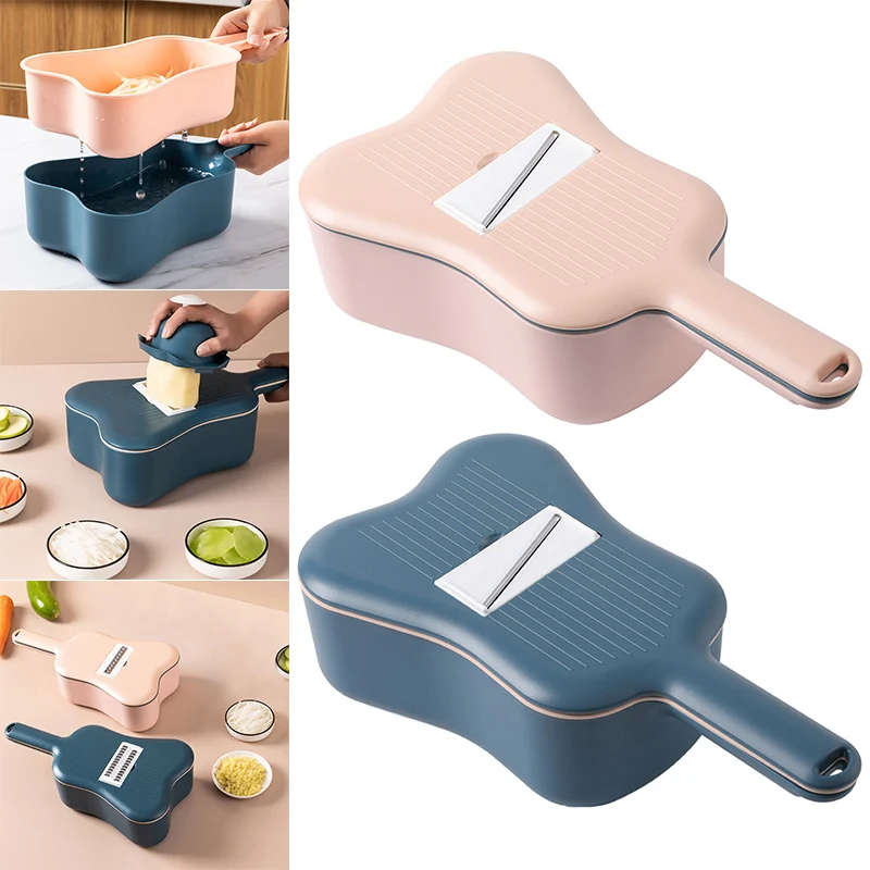Multi-function Manual Vegetable Slicer Carrot Potato Grater Onion Cutter Slicers Easy Food Chopper With 6 Blades