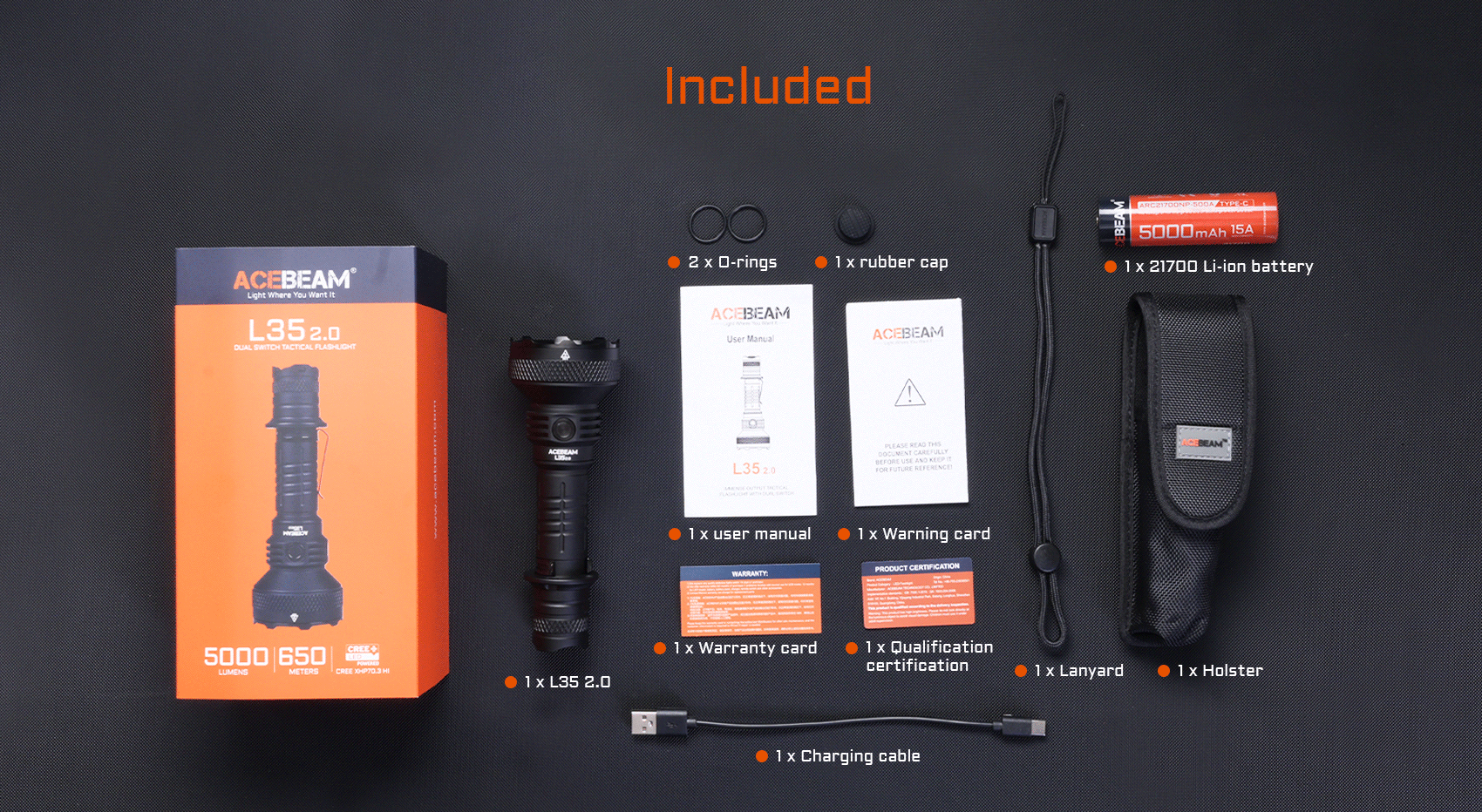 ACEBEAM L35 2.0 懐中電灯 5000ルーメン 高輝度 650M Amazon.co.jp: ACEBEAM L35 2.0 懐中電灯 5000ルーメン 高輝度