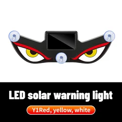 Solar - Powered Demon's Eye LED Blinking Ambient Car Lights - Wireless Installation (Y1)