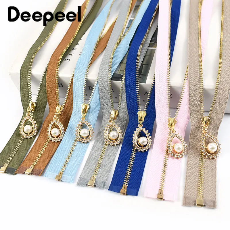 2/5Pcs 3 Metal Zipper 40 70cm Open End Zip for Clothes Jacket Bag