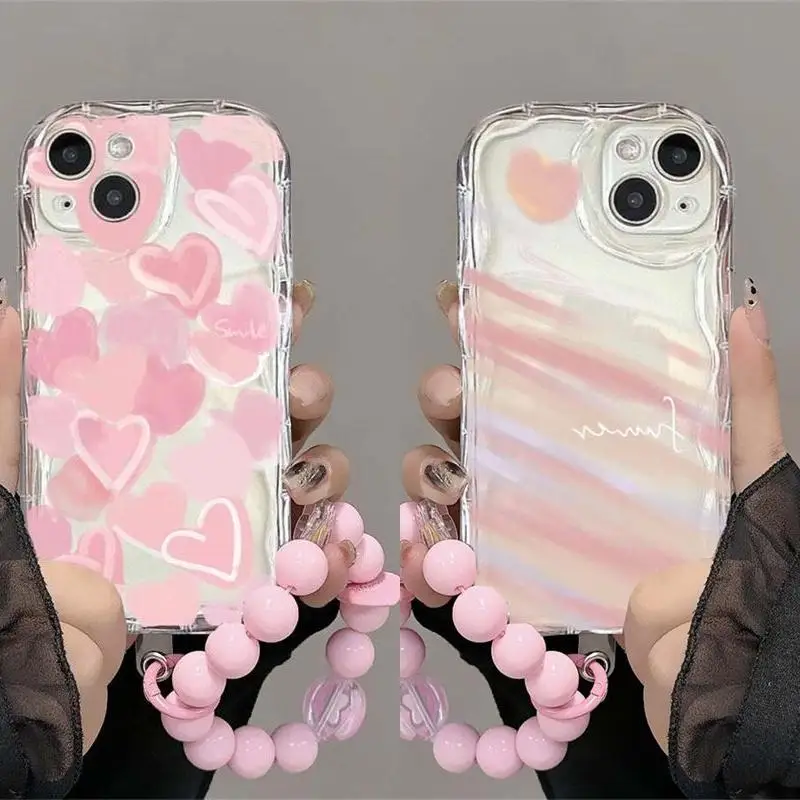 Elegant Love Heart Bracelet Phone Case