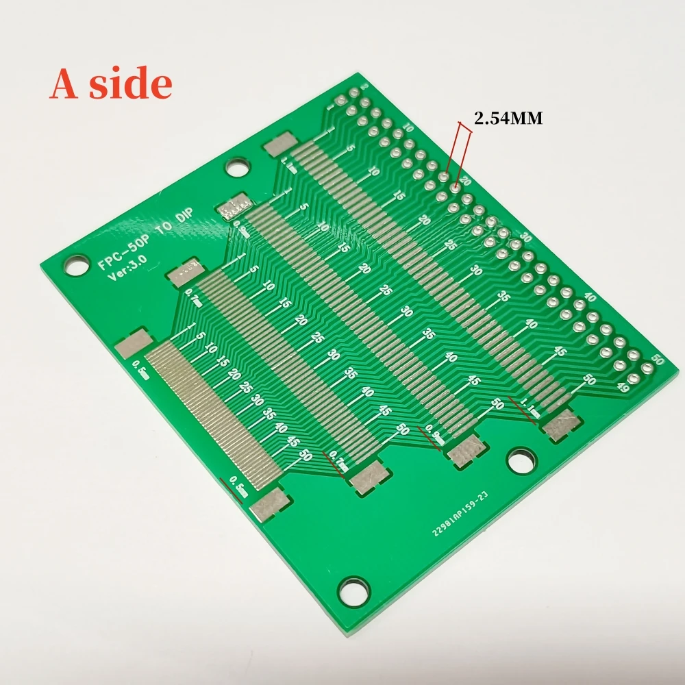 FPC/FFC Transfer Board 8 Kinds Spacing 0.5/0.7/0.9/1.1MM 50P TO DIP 2.54MM 0.6/0.8/1.0/1.2MM Double Panel 1Pcs