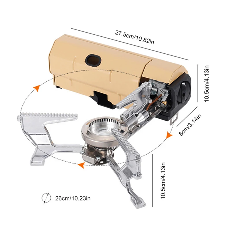 Portable Camping Gas Stove with Folding Design