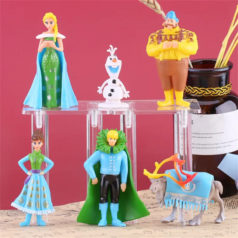 6 Pz/Set Anime Movie Frozen Elsa Anna Princess Model Dolls Toy Pvc Action Figure Krimoff Olaf Desktop Decoration Regali Di Compleanno