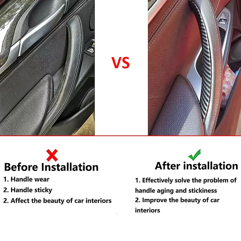 LHD/RHD 3PCS/Set Car Interior Door Pull Handle Cover Auto Accessories Fit For BMW X5 F15 2014-2018 / X6 F16 2015 2016 2017 2018 5