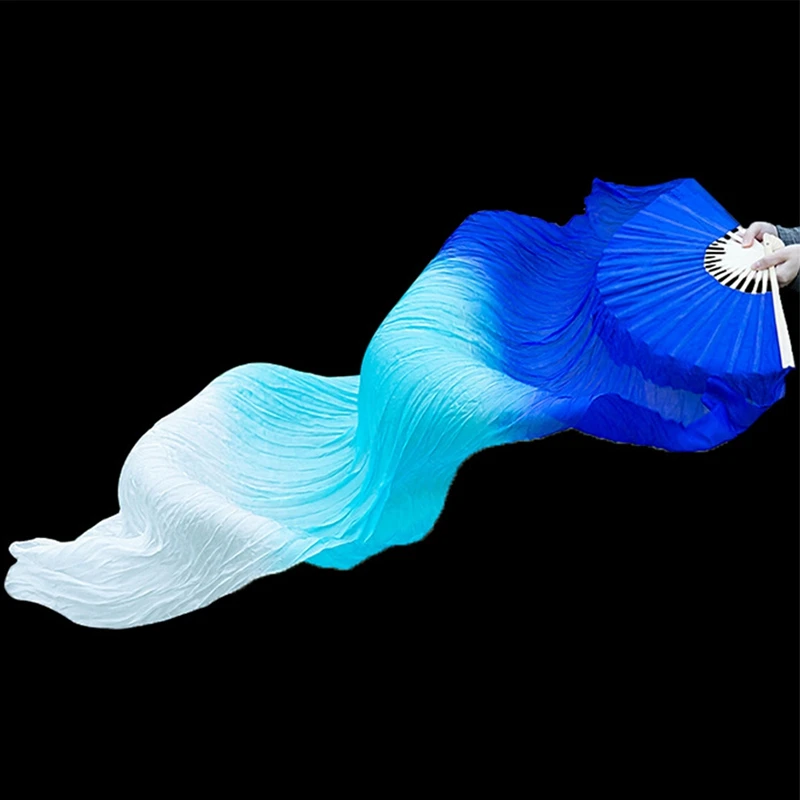 Adult Imitation Silk Dance Fan 1.5M Lengthened Reversed Big Twisted Silk Yangge Double Sided Square silk fans hand fan