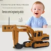 Shenqiwei 8029 Mini RC Truck 1:64 4CH RC Excavator Rechargeable RC Crane Truck Gift Toy for Kids 3