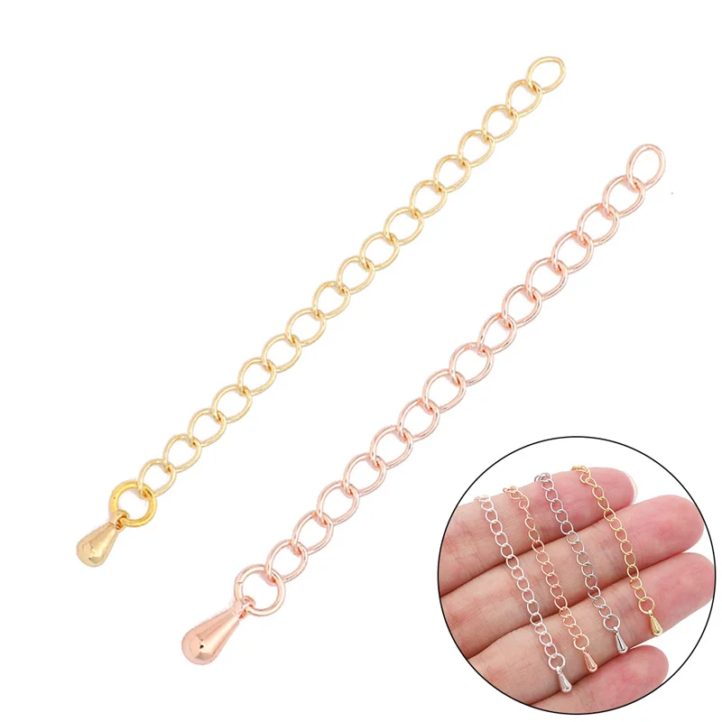 10 Pezzi Estensione Catena Per Collane E Bracciali - Argento, Con Fermagli A Aragosta - Regolabile, Per Gioielli Donna - Foto 11