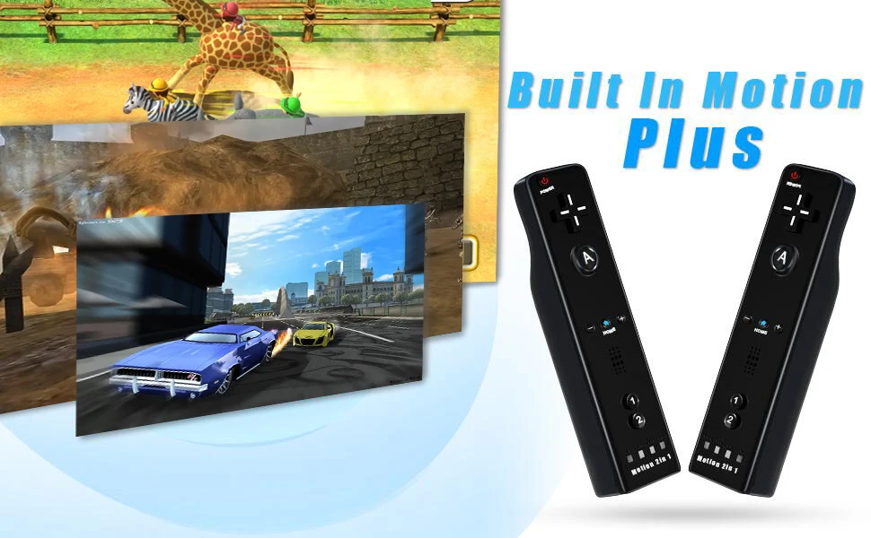 Controllers For Nintendo Wii 2 In 1 Left Right Controller Optional Motion Plus Set Game Remote Control Joystick Wireless_voghion.com