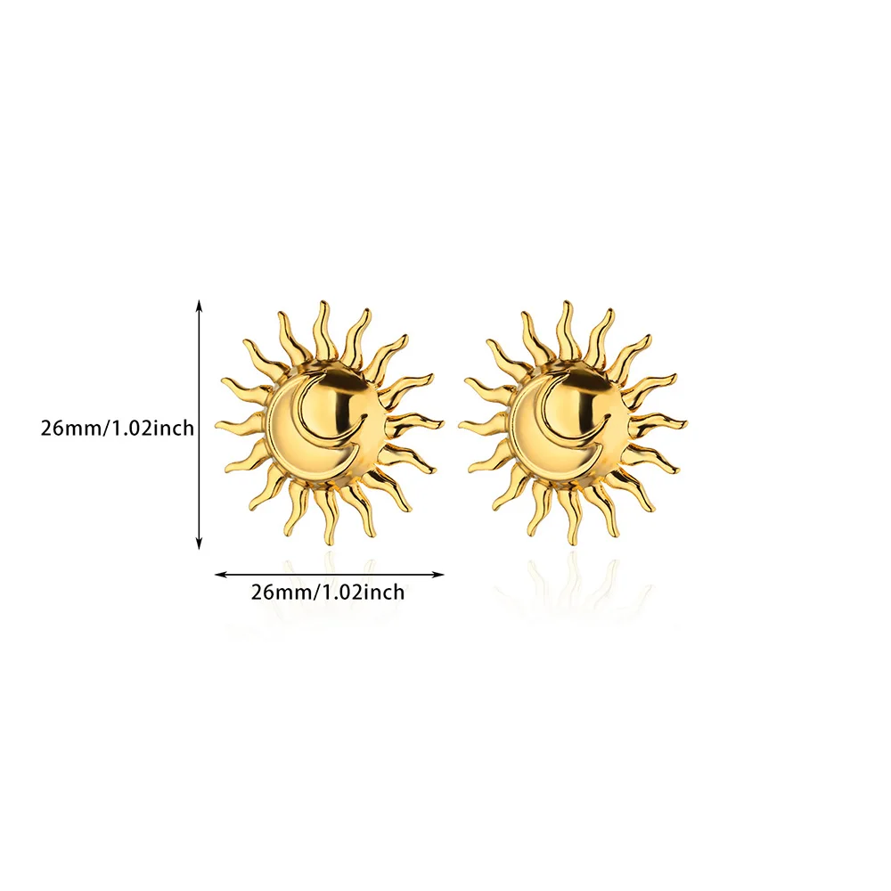 Stainless Steel Square Spiral Earring for Women