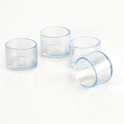 Set of 4 Transparent Round Silicone Chair Leg Protectors - Durable, Non - Slip Floor Caps (Round 50mm)