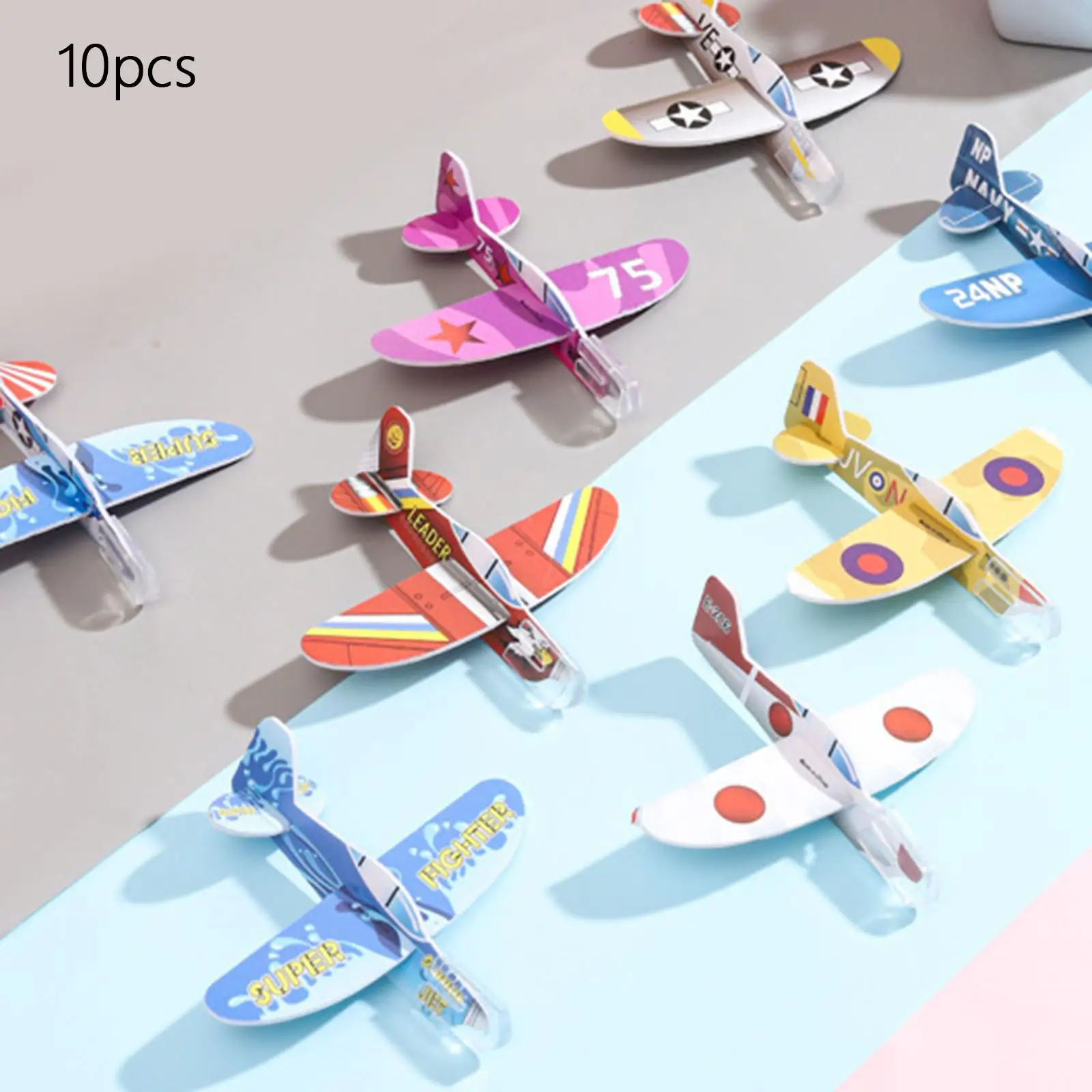 

10Pcs Foam Gliders Planes Toys Throwing Foam Plane Lightweight Party Favors Durable Mini Foam Airplane Toys 3 4 5 6 7 Year Old