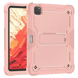Durable 3-Layer Shockproof Armor Stand Case for iPad Air 5 2022 (RoseGold)