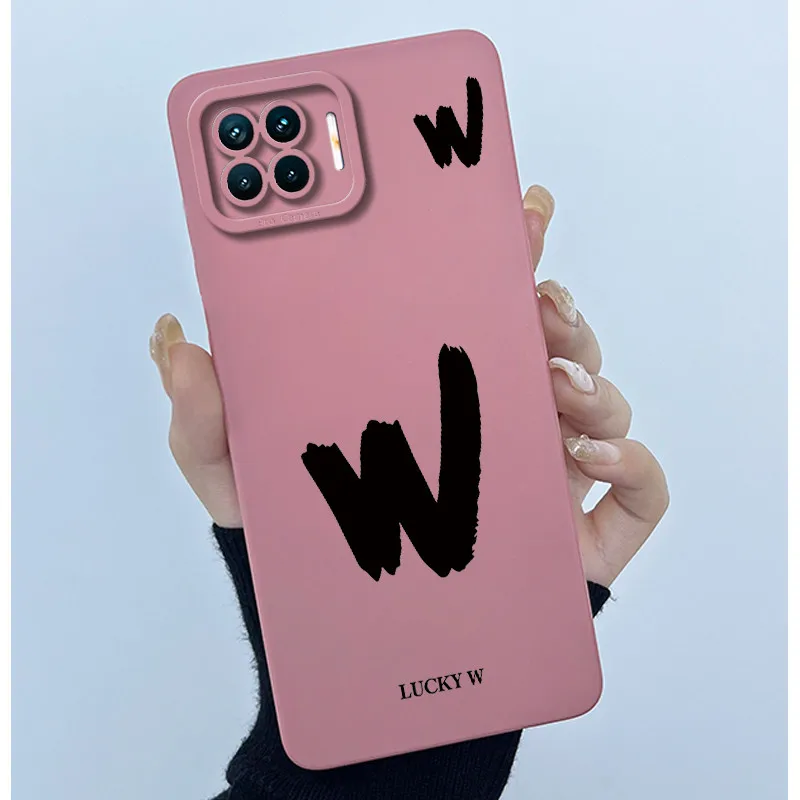 Lucky Initial Letter Couples Phone Bumper - Soft TPU Silicone Back Cover Case