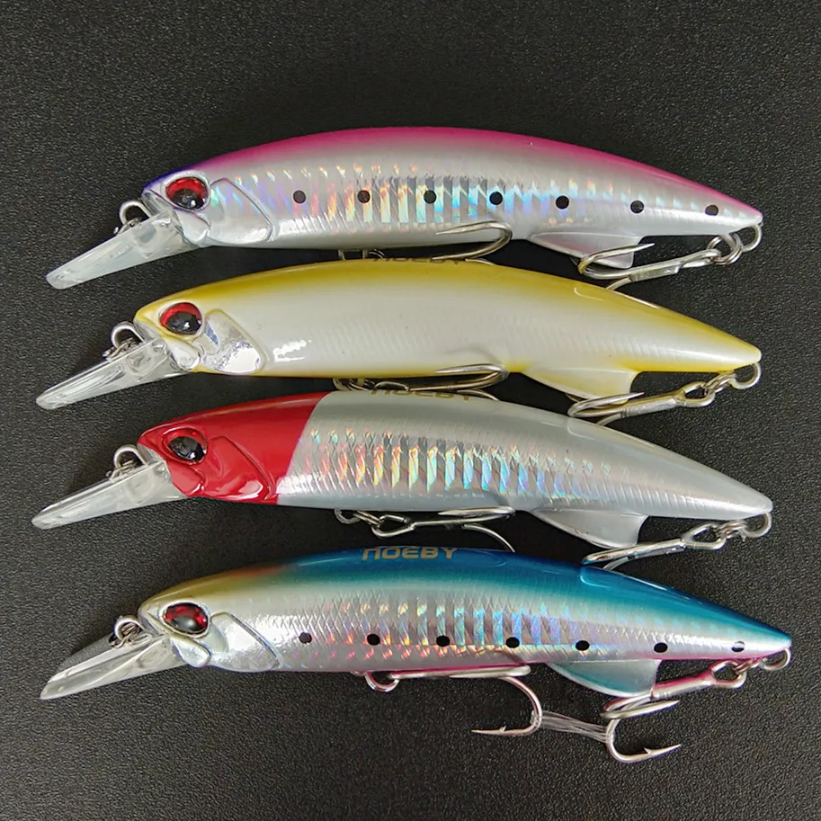 

Noeby 4pcs 9cm 46g Sinking Minnow Fishing Lure Freshwater Saltwater Baits For Bass Pike Hard Baits