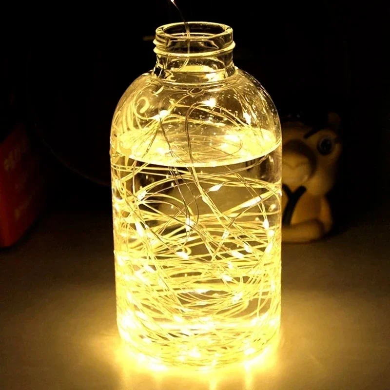 USB-Powered Waterproof LED Fairy String Lights - Copper Wire