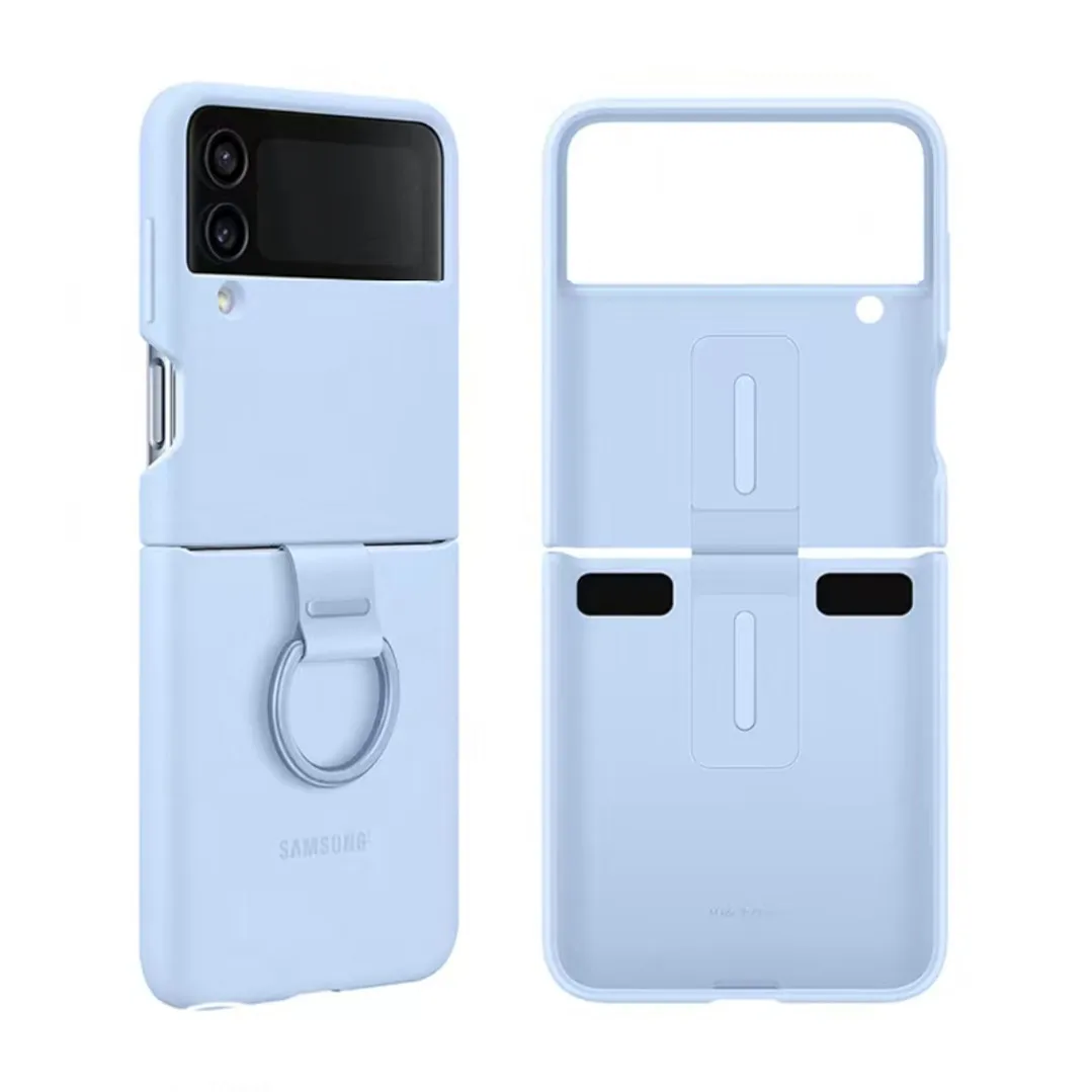 

Матовый шелковистая поверхность жидкий силиконовый гелевый Чехол для Samsung Galaxy Z Flip 4 lip4 резиновый чехол с кольцом для пальцев с защитой от отпечатков пальцев