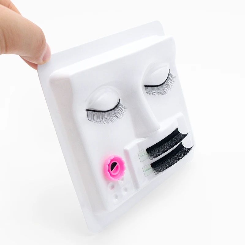 NATUHANA 1 Pc Plastic Training False Eyelash Extension Handmade Practice Plastic Mannequin Model Head 5