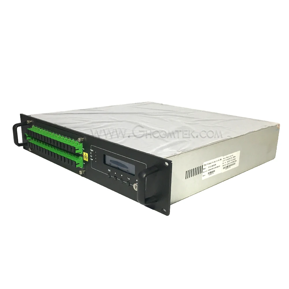 FTTH CATV  16 port 20dBm WDM 1550nm Fiber Optical Amplifier High Power SC Port 1550nm erbium doped fiber amplifier catv ftth edfa 16 32 23db output wdm optical wavelength division multiplexing