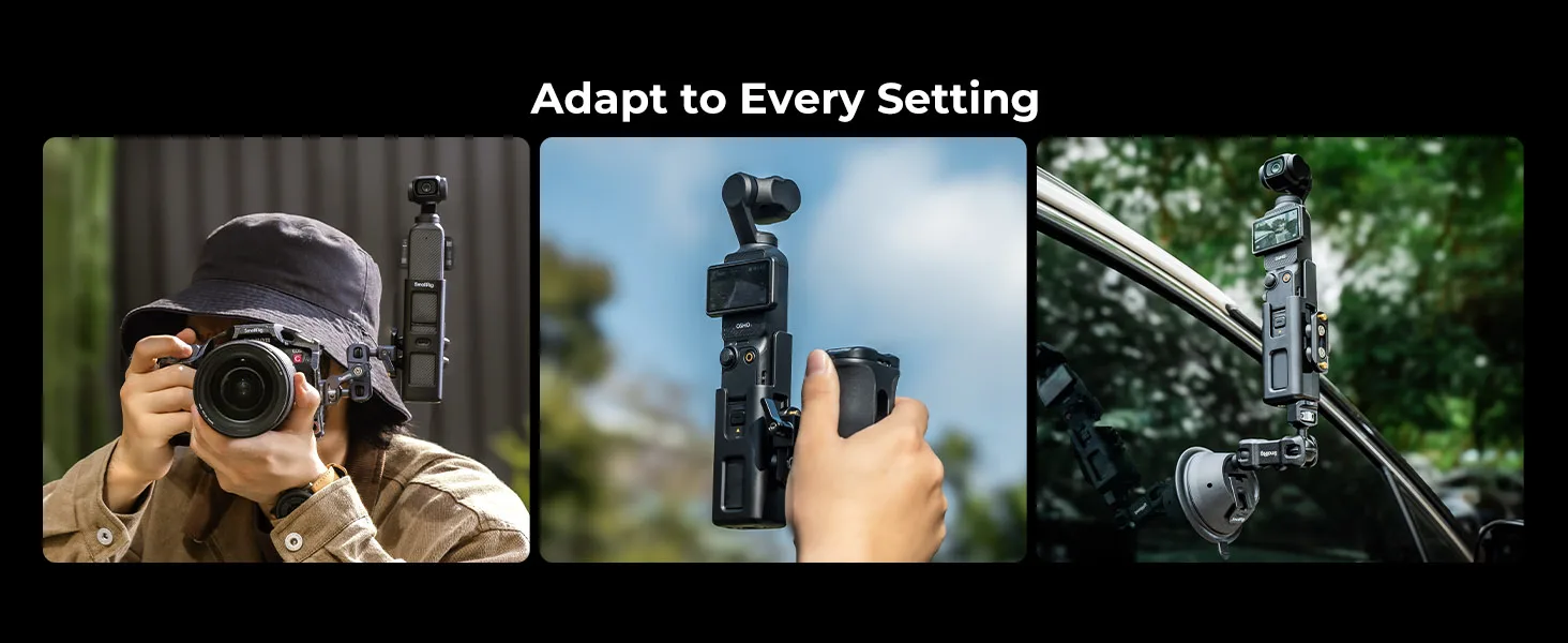Cage Kit for DJI Osmo Pocket 3, Half Cage Used With the Pocket 3 Battery Handle