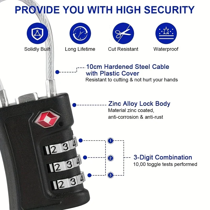 TSA Combination Luggage Locks 5