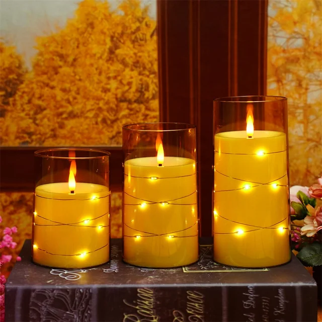 Candela Cera Bianca LED Tremolante 13x9 Cm Colatura | Vendita Online Su HOLYART