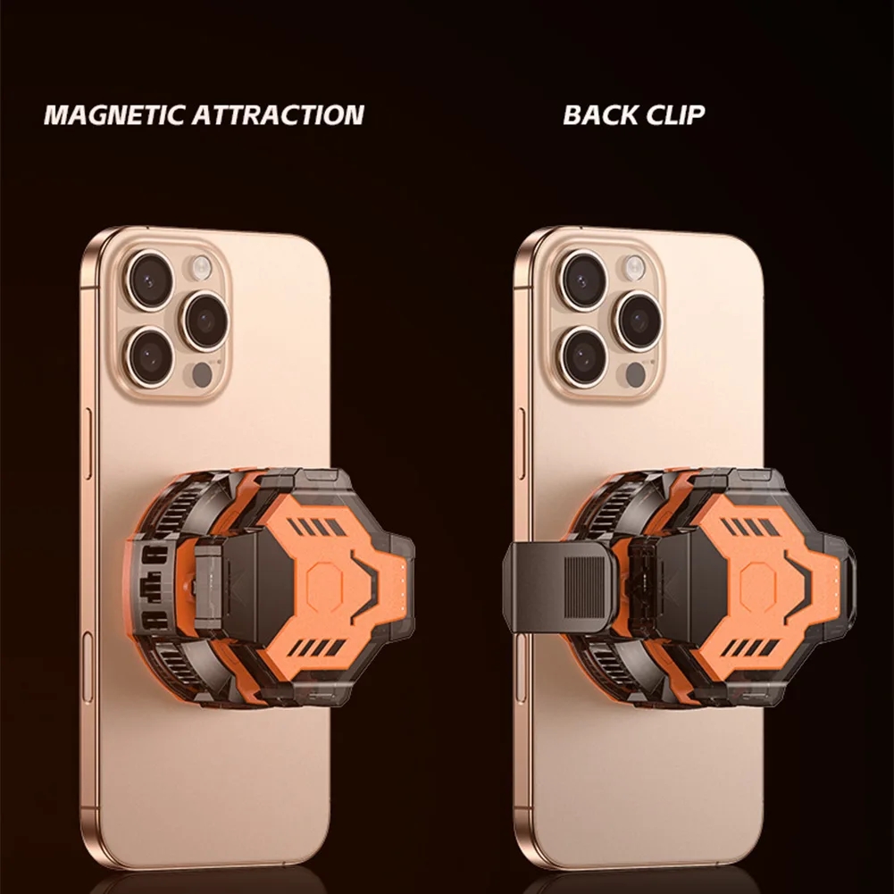 15W 휴대전화 반도체 냉각팬 라디에이터(2000mAh 충전식 배터리 포함) 휴대전화 부품용 LED 디스플레이 쿨러