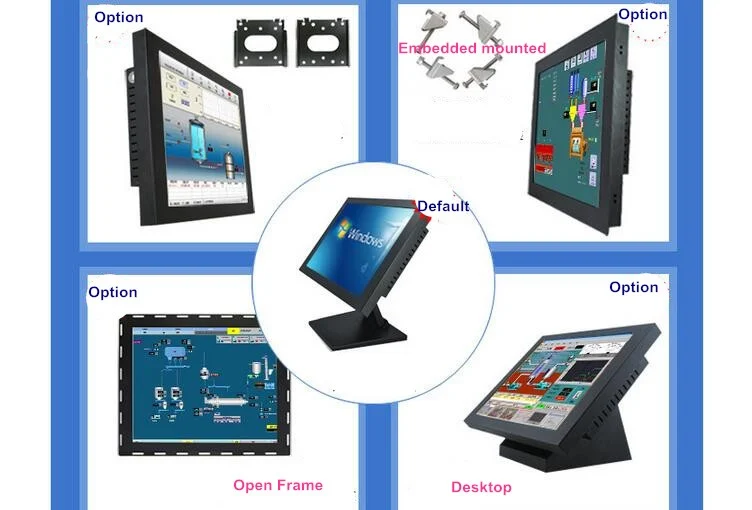 

17 Inch Military Computer Rugged Pos fanless All In One Front Io Mini Desktop Touch Screen Industrial Panel Pc With Battery