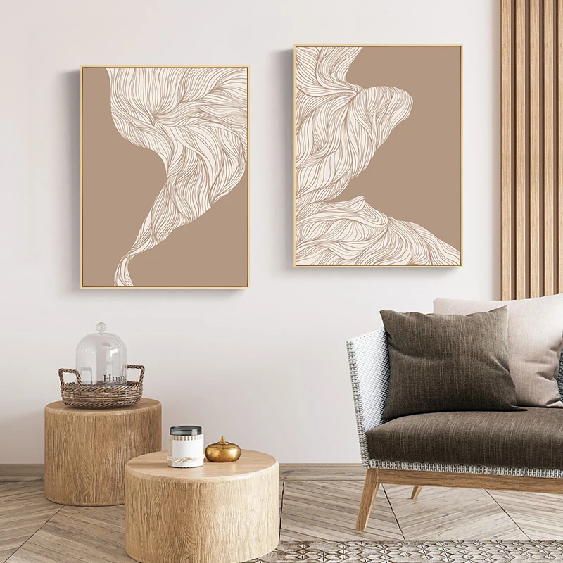 

Abstract Line Decorative Painting Art Print Wall Hanging Line Aesthetics, Modern Abstract Painting, Striped Canvas Painting, Pai
