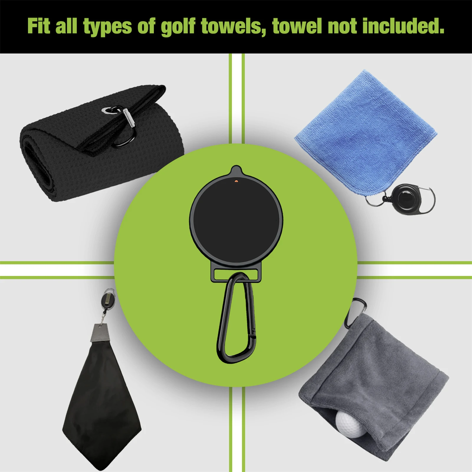 

Portable Super Magnetic Towel Clip Golfs Bags Clubs Hanging Tool Gifts For Golfs Lovers