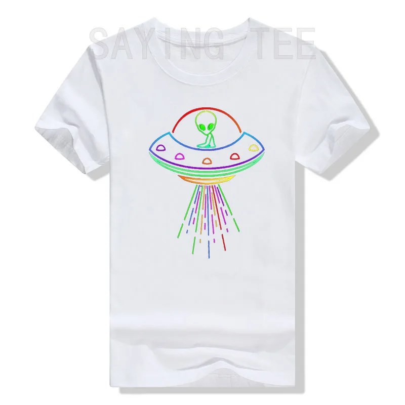 Space UFO Neon Light Rave Alien Lovers T-Shirt, lustige Science-Fiction-Grafik-T-Shirts, kurzärmelige Blusen, Aliens_voghion.com