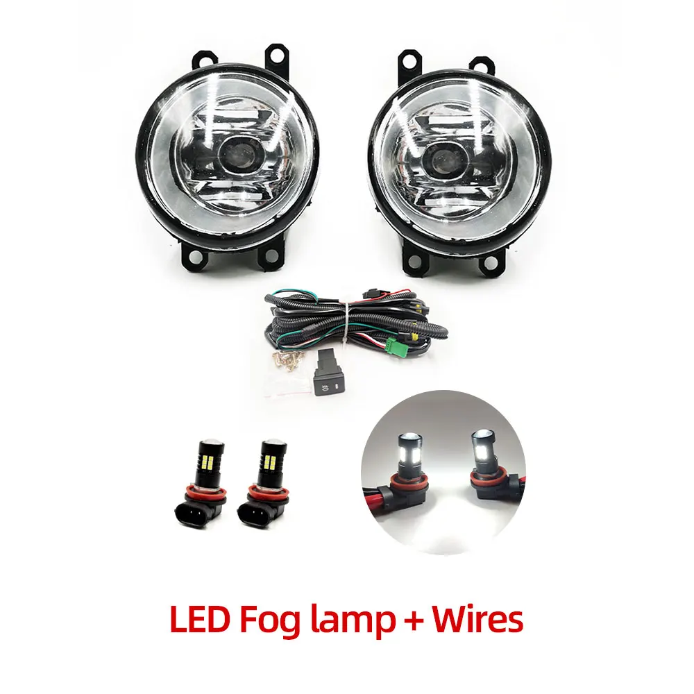 thumbnail image 1 of 1 juego para Toyota Corolla 2008 2009 2010 luces antiniebla LED conjunto de lámpara antiniebla cubierta de luz antiniebla parrilla faros antiniebla marco marcos, 1 of 5